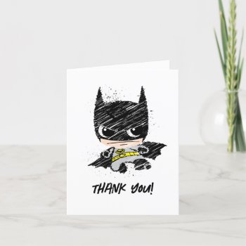 Mini Classic Batman Sketch Birthday - Thank You by justiceleague at Zazzle