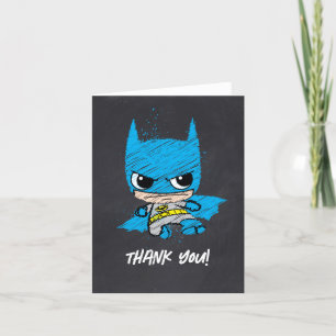 Mini Classic Batman Sketch Birthday - Thank You Card
