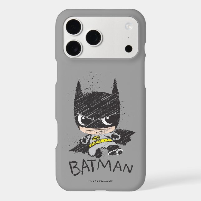 Mini Classic Batman Sketch Case-Mate iPhone Case (Back)
