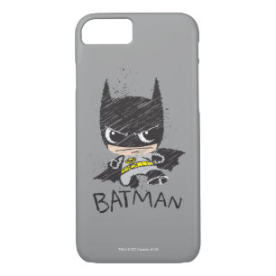 Mini Classic Batman Sketch iPhone 8/7 Case