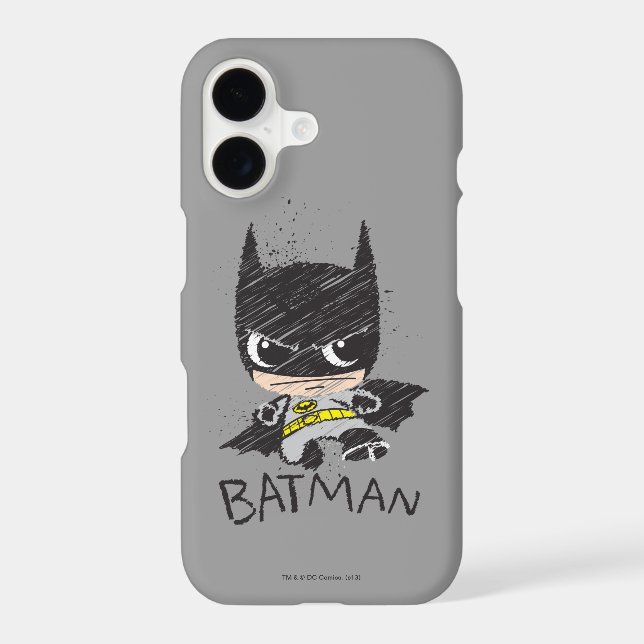 Mini Classic Batman Sketch Case-Mate iPhone Case (Back)