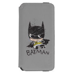 Mini Classic Batman Sketch iPhone 6/6s Wallet Case