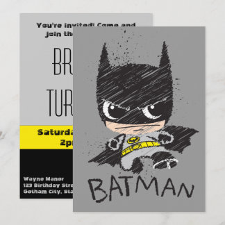 Mini Classic Batman Sketch Invitation
