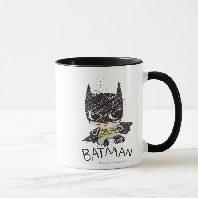 Mini Classic Batman Sketch Mug (Right)