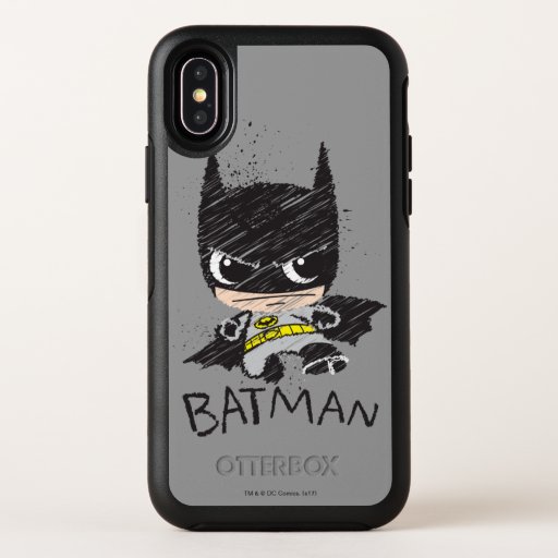 Mini Classic Batman Sketch OtterBox Symmetry iPhone X Case