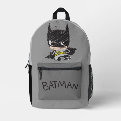 Mini Classic Batman Sketch Printed Backpack