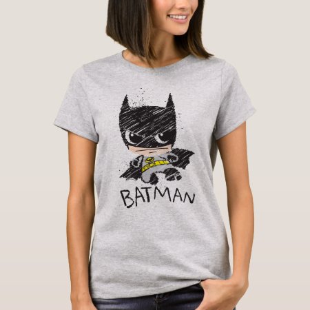 Mini Classic Batman Sketch T-shirt