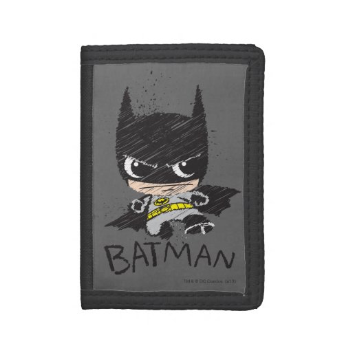 Mini Classic Batman Sketch Trifold Wallet