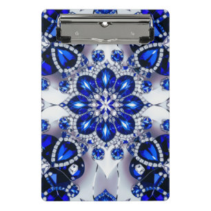 Mini clipboard with Blue White Colors