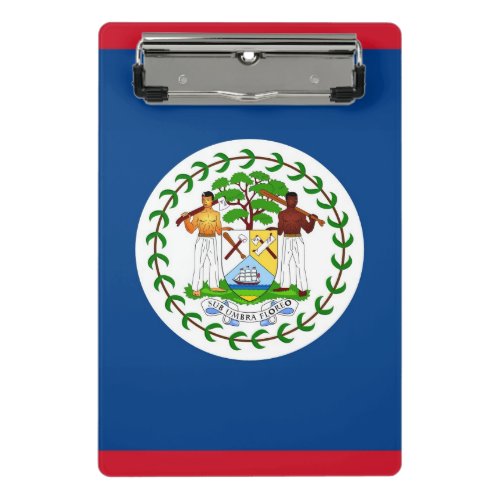Mini clipboard with flag of Belize