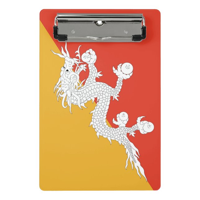 Mini clipboard with flag of Bhutan (Front)