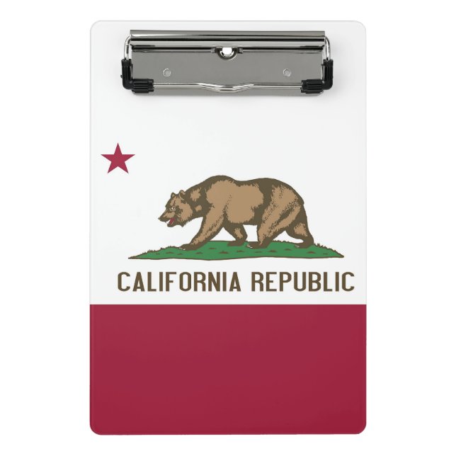 Mini clipboard with flag of California, USA (Front)