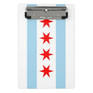 Mini clipboard with flag of Chicago City, USA
