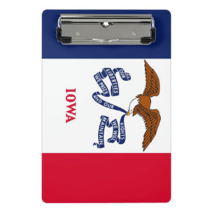 Mini clipboard with flag of Iowa State, USA