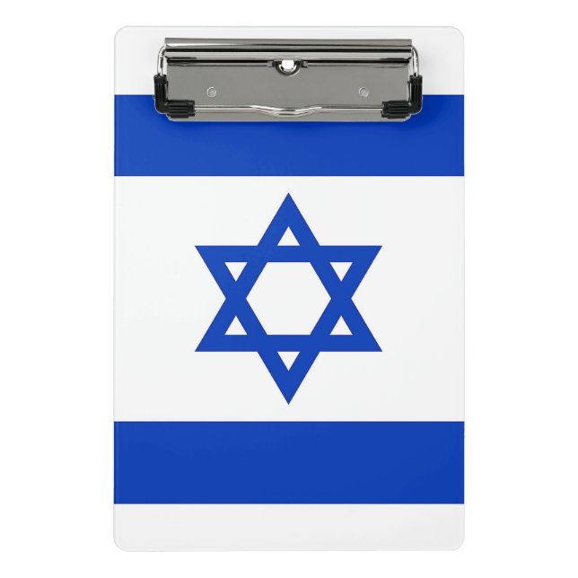 Mini clipboard with flag of Israel (Front)