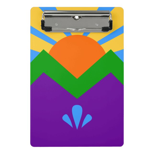 Mini clipboard with flag of Manitou Springs (Front)