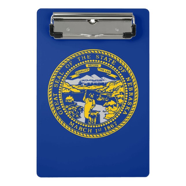 Mini clipboard with flag of Nebraska, USA (Front)