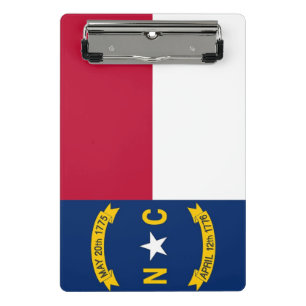 Mini clipboard with flag of North Carolina