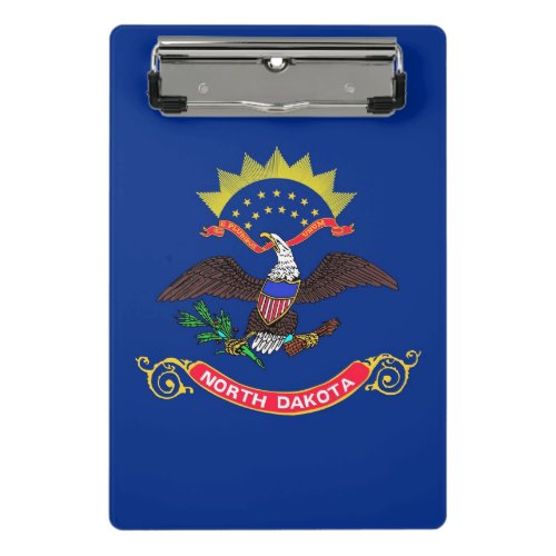 Mini clipboard with flag of North Dakota