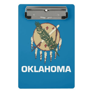 Mini clipboard with flag of Oklahoma, USA