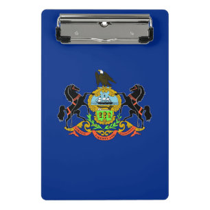 Mini clipboard with flag of Pennsylvania, USA
