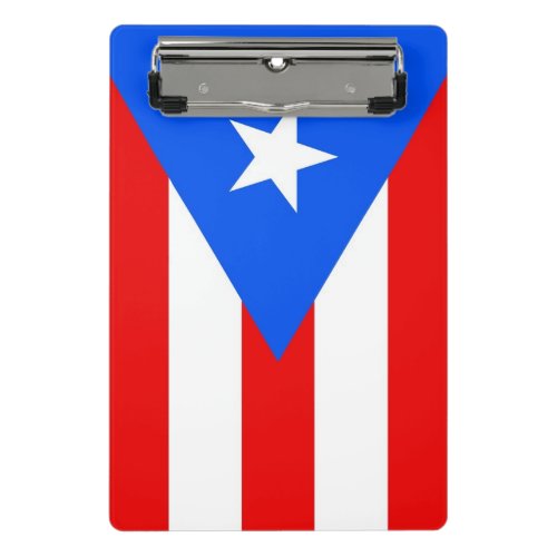 Mini clipboard with flag of Puerto Rico USA