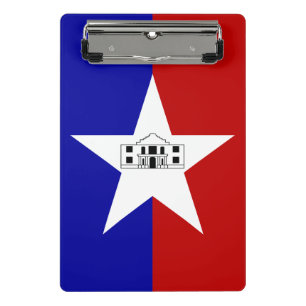 Mini clipboard with flag of San Antonio, USA