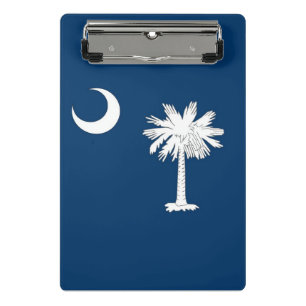 Mini clipboard with flag of South Carolina, USA