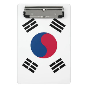 Mini clipboard with flag of South Korea