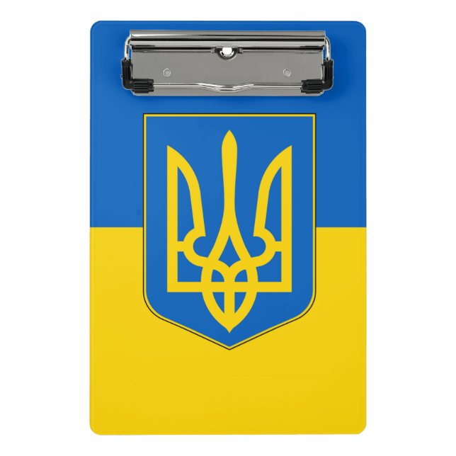 Mini clipboard with flag of Ukraine (Front)
