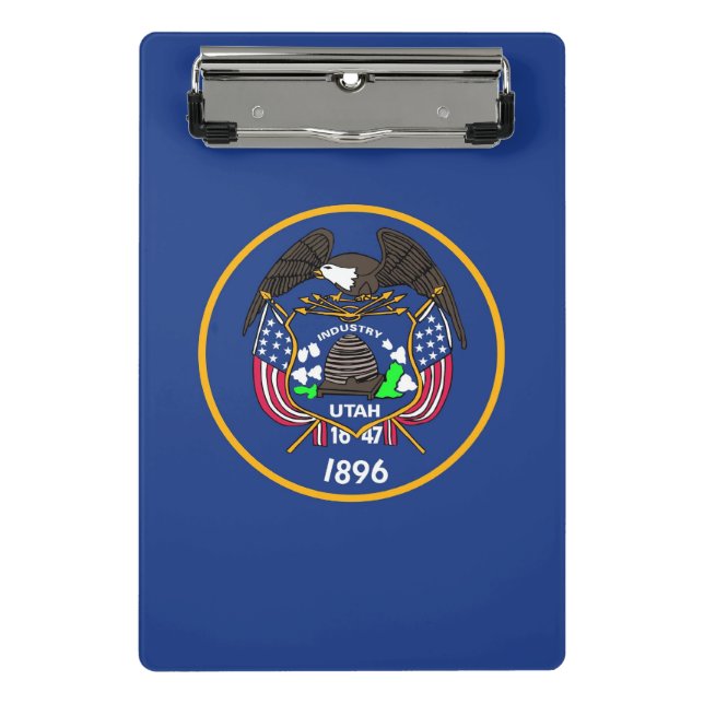 Mini clipboard with flag of Utah, USA (Front)