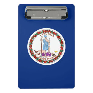 Mini clipboard with flag of Virginia, USA