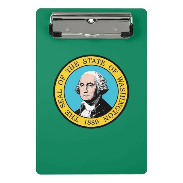 Mini clipboard with flag of Washington, USA (Front)