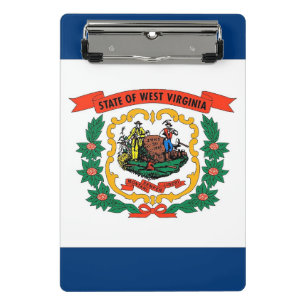 Mini clipboard with flag of West Virginia, USA