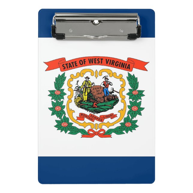 Mini clipboard with flag of West Virginia, USA (Front)