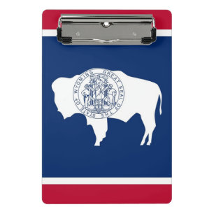 Mini clipboard with flag of Wyoming, USA