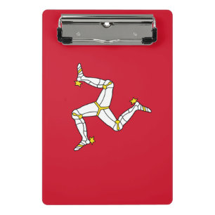 Mini clipboard with Isle of Man flag, UK