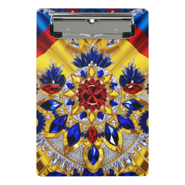 Mini clipboard with Romania Colors (Front)