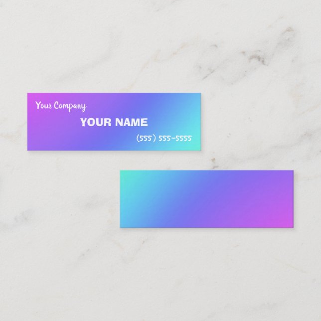Mini Colorful Gradient Business Cards (Front/Back)