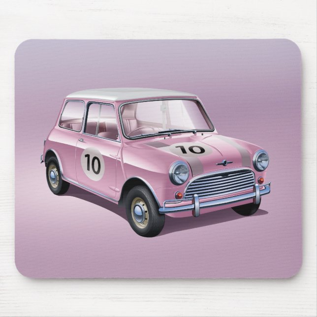Mini Cooper S1 pink Mouse Pad (Front)