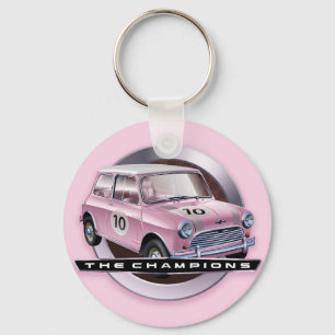 Mini Cooper S pink Keychain