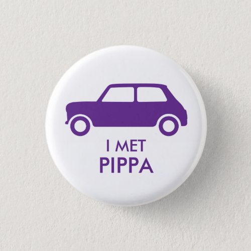 Mini Cooper Trading Pin _ Purple on White