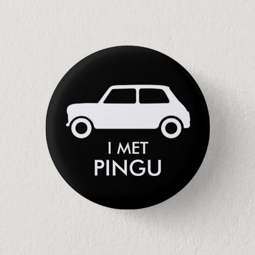 Mini Cooper Trading Pin _ White on Black 