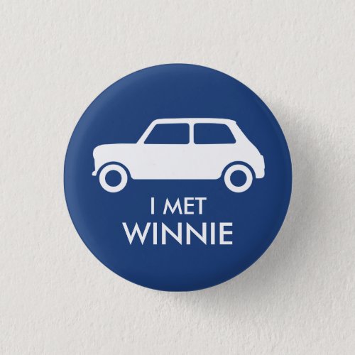 Mini Cooper Trading Pin _ White on Blue