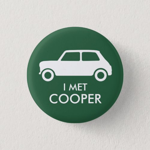 Mini Cooper Trading Pin _ White on Green