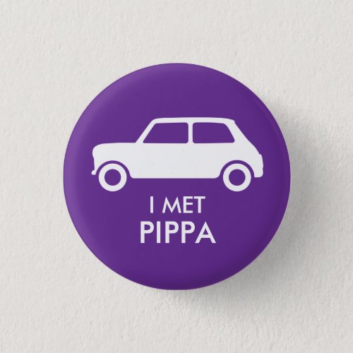 Mini Cooper Trading Pin _ White on Purple