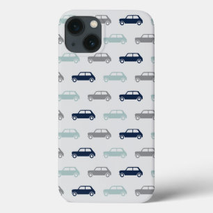 Mini Coopers on the Go - Blue & Grey iPhone 13 Case