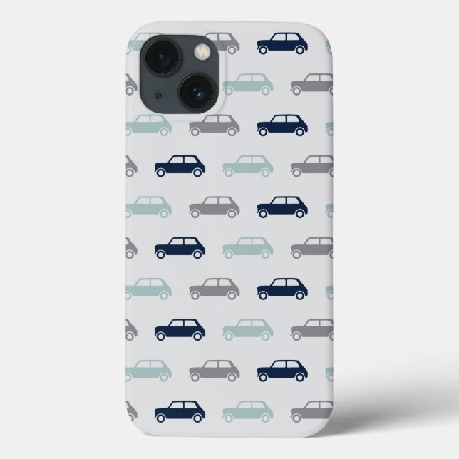 Mini Coopers on the Go - Blue & Grey Case-Mate iPhone Case (Back)