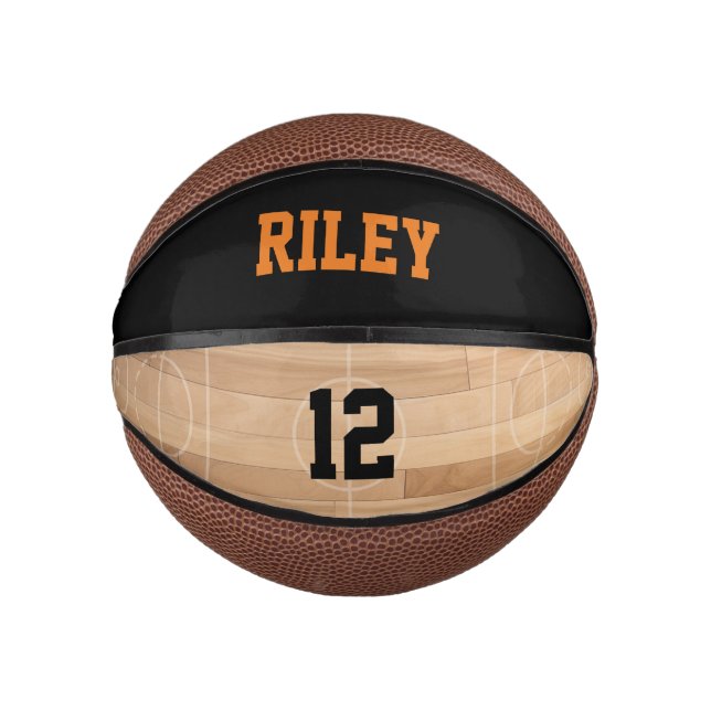 Mini Custom Name Player Number Age Mini Basketball (Front)