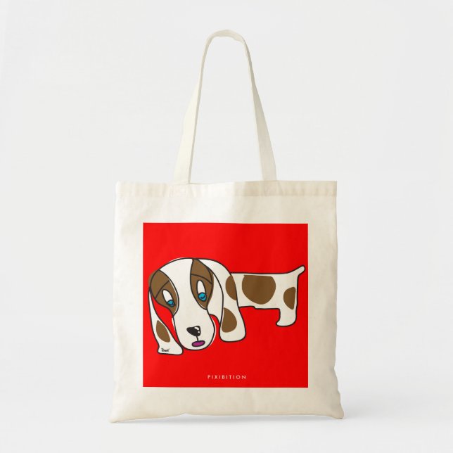 Mini Dachshund Budget Tote Bag (Front)